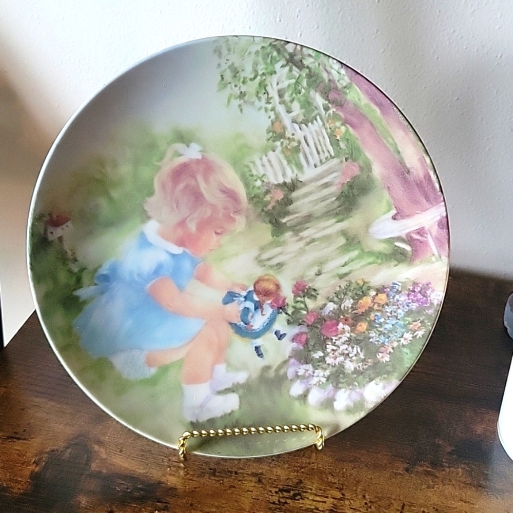 Stop and Smell the Roses Collectors Plate Seems Like Yesterday